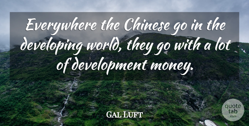 Gal Luft Quote About Chinese, Developing, Everywhere: Everywhere The Chinese Go In...