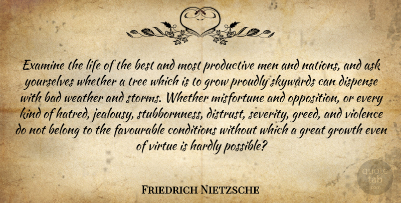 Friedrich Nietzsche Quote About Pain, Men, Weather: Examine The Life Of The...