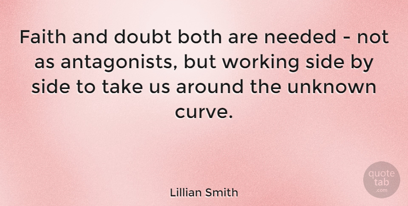 Lillian Smith Quote About Faith, Second Chance, Two Sides: Faith And Doubt Both Are...