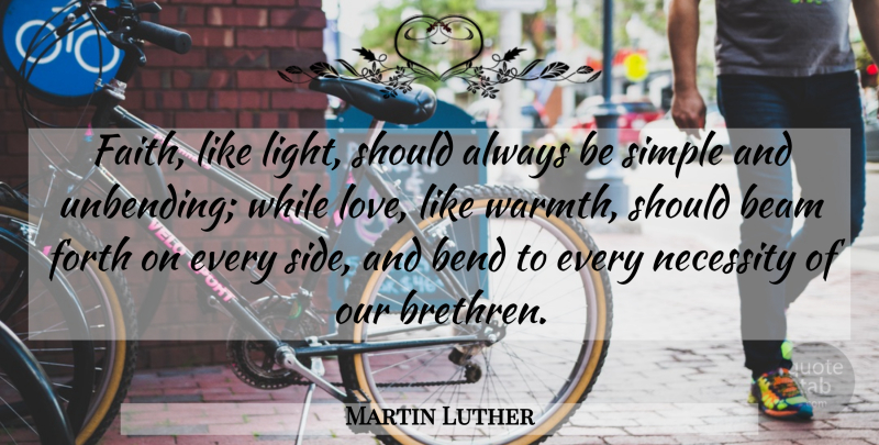 Martin Luther Quote About Faith, Simple, Light: Faith Like Light Should Always...