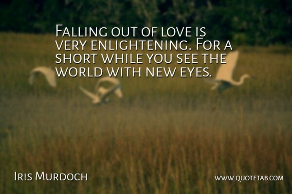 Iris Murdoch Quote About Falling In Love, Eye, Memorable: Falling Out Of Love Is...