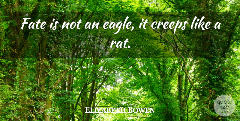 Elizabeth Bowen Quote About Fate, Destiny, Eagles: Fate Is Not An Eagle...