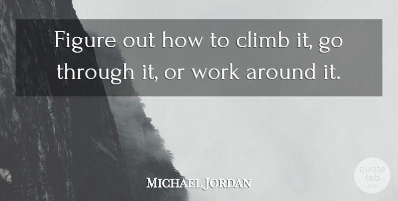 Michael Jordan Quote About Motivational, Basketball, Sports: Figure Out How To Climb...