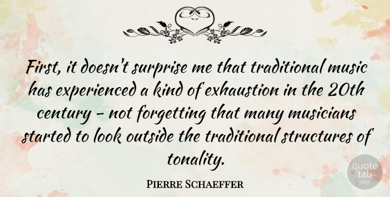 Pierre Schaeffer Quote About Looks, Firsts, Musician: First It Doesnt Surprise Me...