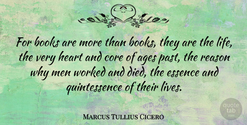 Marcus Tullius Cicero Quote About Book, Heart, Past: For Books Are More Than...