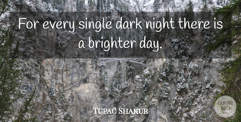 Tupac Shakur Quote About Tattoo, Rap, Dark: For Every Single Dark Night...