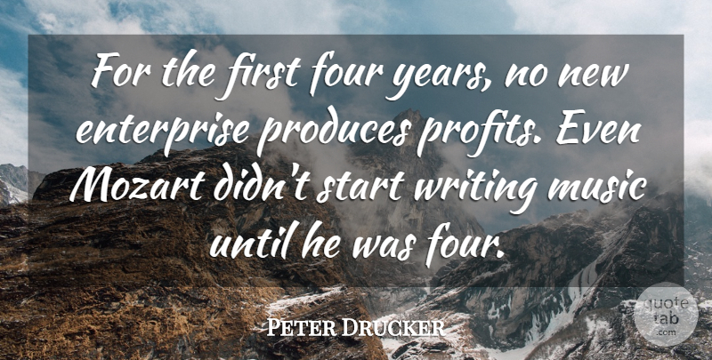 Peter Drucker Quote About Writing, Years, Four: For The First Four Years...