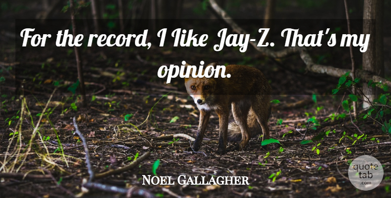 Noel Gallagher Quote About Records, Opinion: For The Record I Iike...