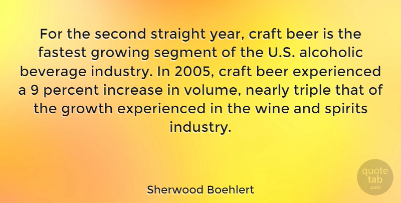 Sherwood Boehlert Quote About Wine, Beer, Years: For The Second Straight Year...