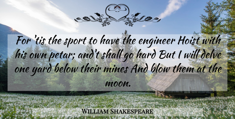 William Shakespeare Quote About Sports, Blow, Moon: For Tis The Sport To...