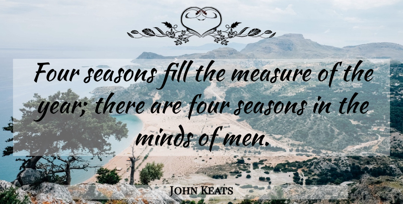 John Keats Quote About Time, Men, Years: Four Seasons Fill The Measure...