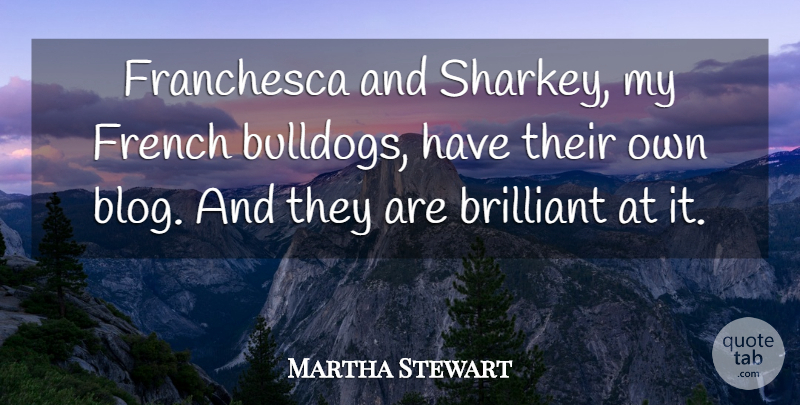 Martha Stewart Quote About Bulldogs, Brilliant, Blogs: Franchesca And Sharkey My French...