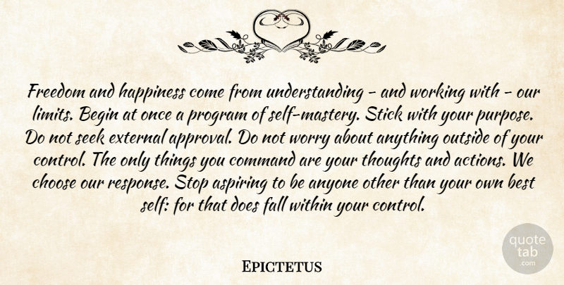 Epictetus: Freedom and happiness come from understanding - and working ...