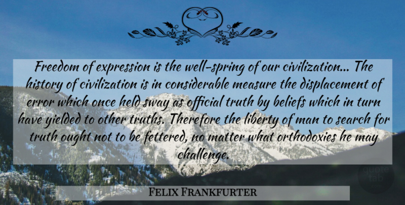 Felix Frankfurter Quote About Freedom, Spring, Men: Freedom Of Expression Is The...