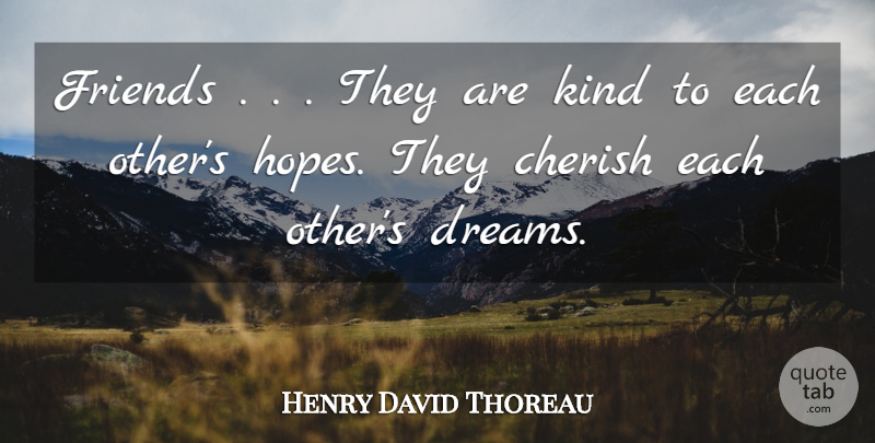 Henry David Thoreau Quote About Friendship, Dream, Kind: Friends They Are Kind To...