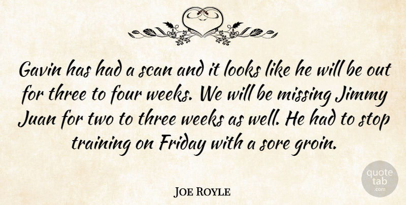 Joe Royle Quote About Four, Friday, Jimmy, Juan, Looks: Gavin Has Had A Scan...