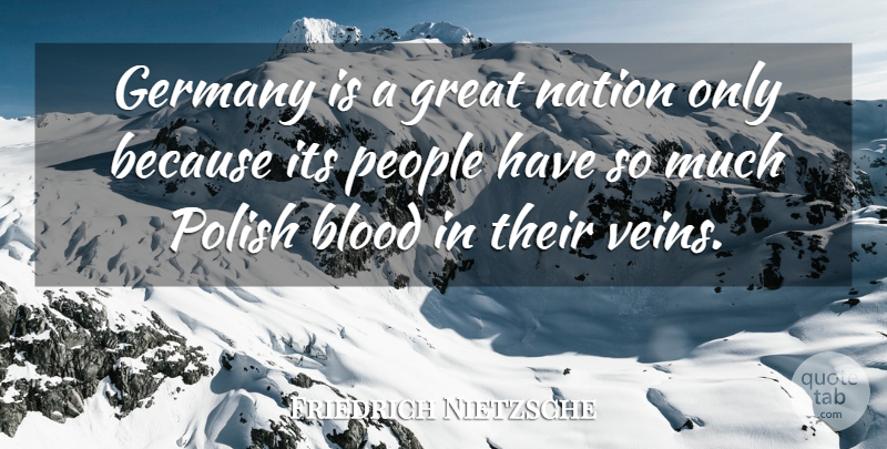 Friedrich Nietzsche Quote About Germany, Great, People, Polish: Germany Is A Great Nation...
