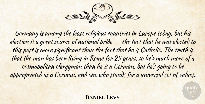 Daniel Levy Quote About Among, Clergyman, Countries, Elected, Election: Germany Is Among The Least...