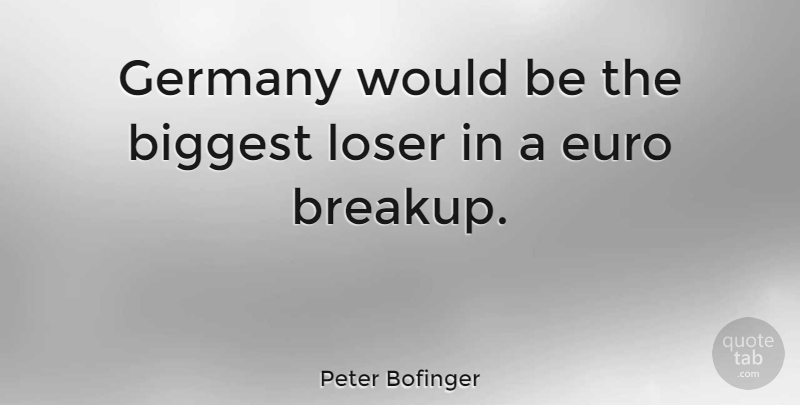 Peter Bofinger Quote About Biggest, Euro: Germany Would Be The Biggest...