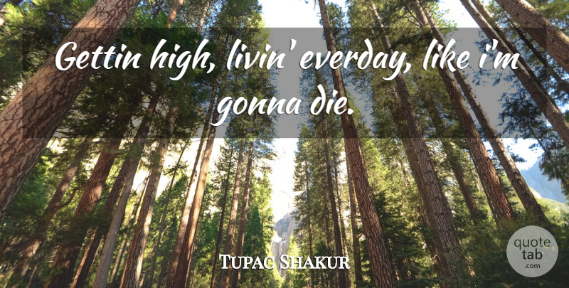 Tupac Shakur Quote About Rapper, Dies: Gettin High Livin Everday Like...