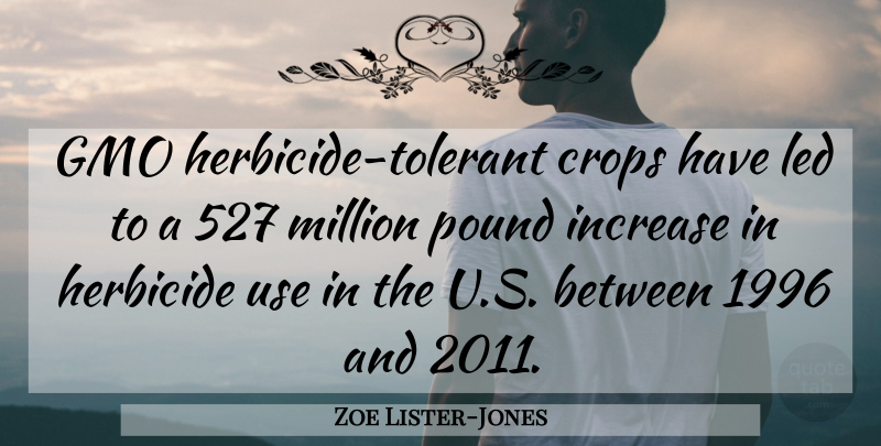 Zoe Lister-Jones Quote About undefined: Gmo Herbicide Tolerant Crops Have...