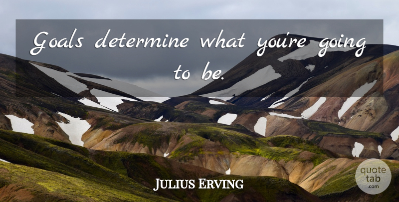 Julius Erving Quote About Inspirational, Basketball, Determination: Goals Determine What Youre Going...
