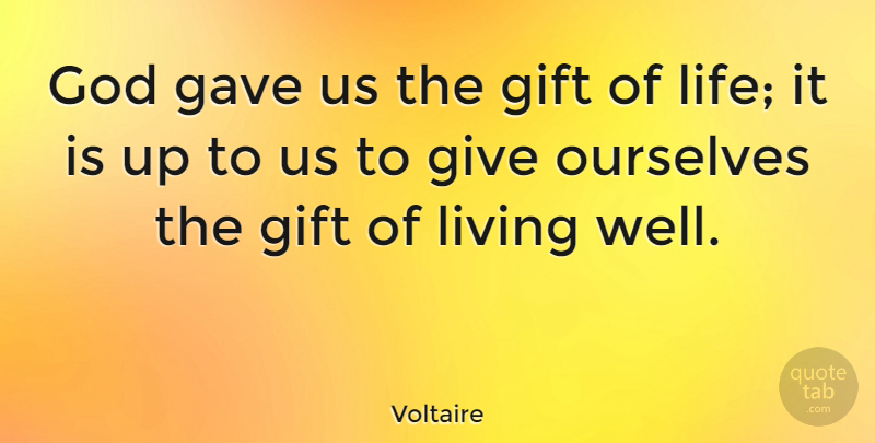 Voltaire Quote About Life, Happy Birthday, Funny Birthday: God Gave Us The Gift...