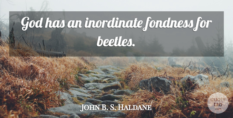 John B. S. Haldane Quote About Beetles, Fondness: God Has An Inordinate Fondness...