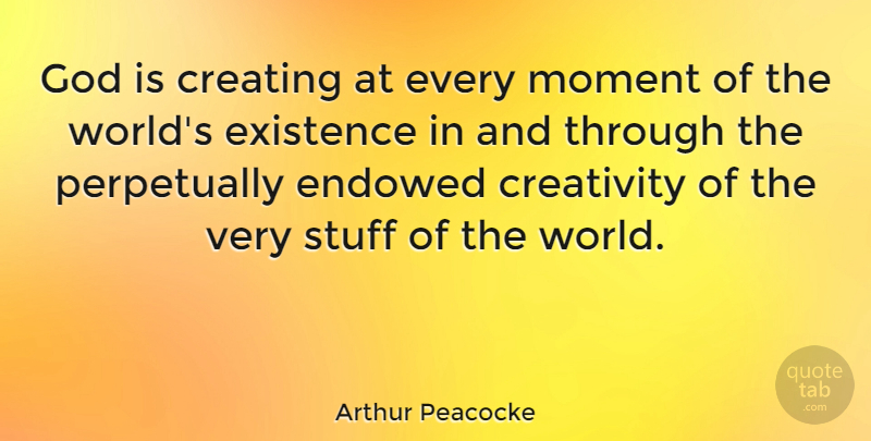 Arthur Peacocke Quote About Creativity, Creating, World: God Is Creating At Every...