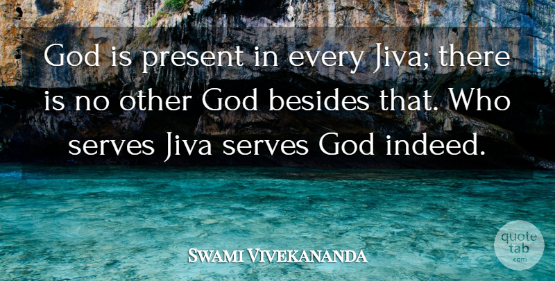 Swami Vivekananda Quote About Motivational, Serving God: God Is Present In Every...