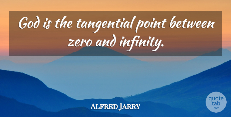 Alfred Jarry Quote About God, Zero, Infinity: God Is The Tangential Point...