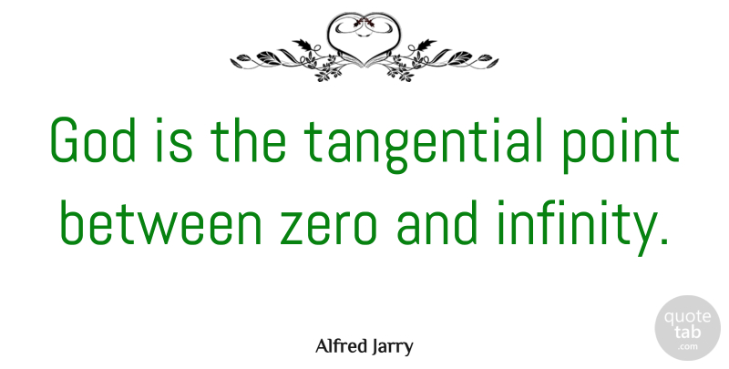 Alfred Jarry Quote About God, Zero, Infinity: God Is The Tangential Point...
