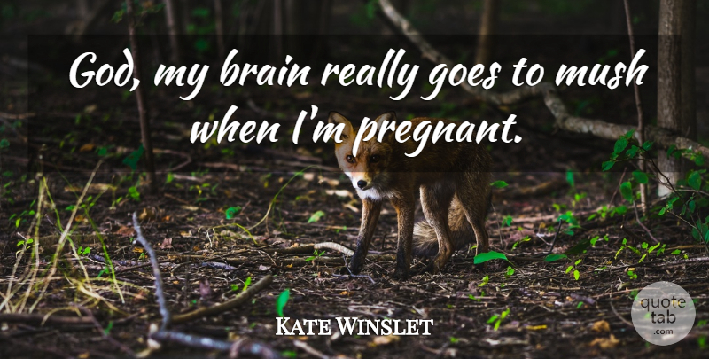 Kate Winslet Quote About Brain, Pregnant: God My Brain Really Goes...