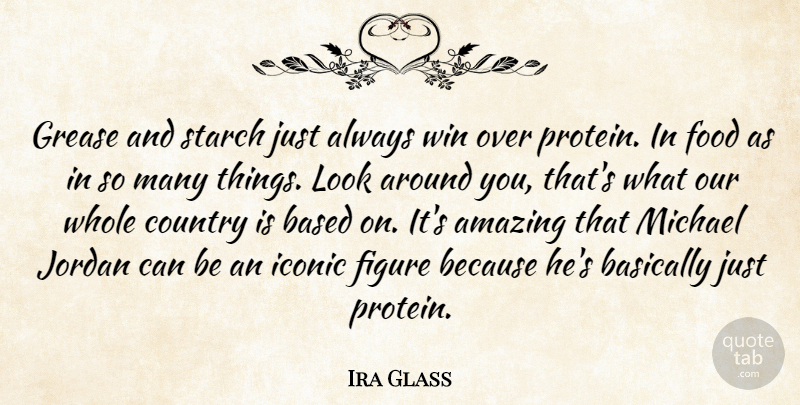 Ira Glass Quote About Amazing, Based, Basically, Country, Figure: Grease And Starch Just Always...