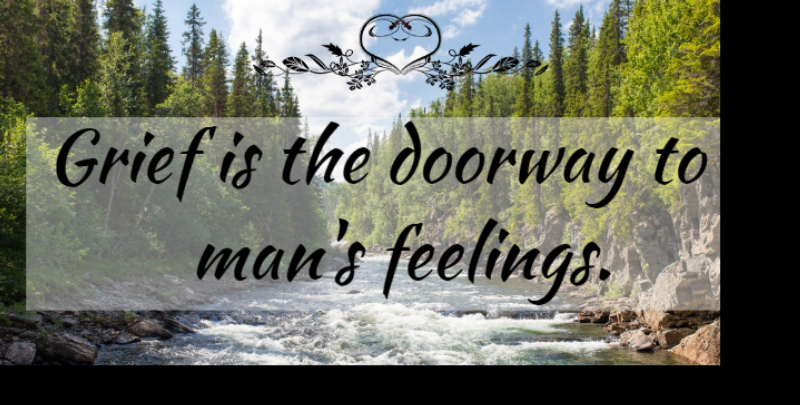Robert Bly Quote About Grief, Men, Feelings: Grief Is The Doorway To...