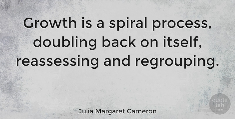 Julia Margaret Cameron Quote About Business, Growth, Spirals: Growth Is A Spiral Process...