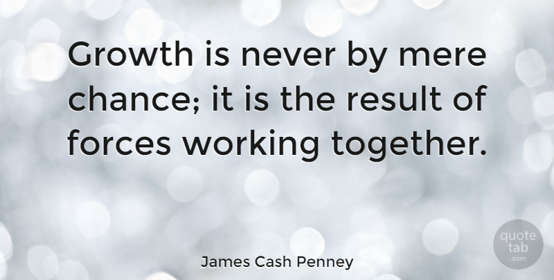 James Cash Penney Quote About Business, Organization, Growth: Growth Is Never By Mere...