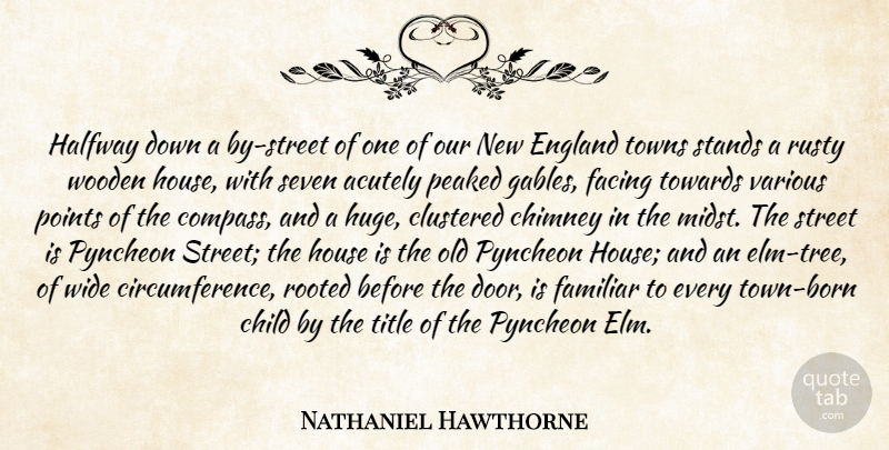 Nathaniel Hawthorne Quote About Children, Doors, House: Halfway Down A By Street...