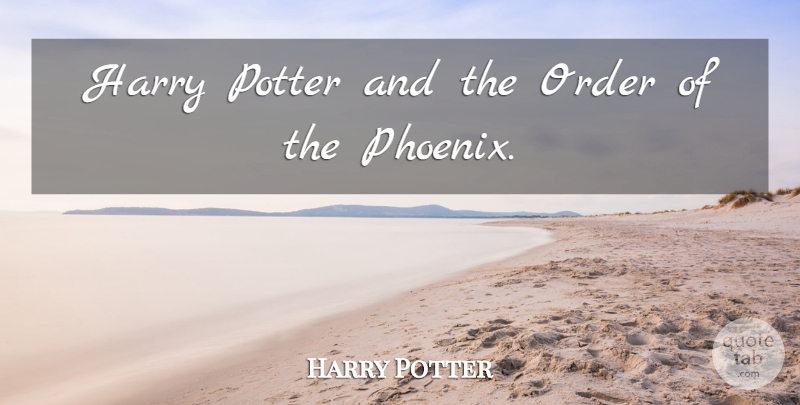 Harry Potter Quote About Harry, Order, Potter: Harry Potter And The Order...