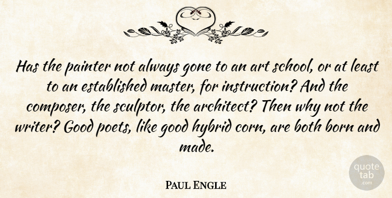 Paul Engle Quote About Art, School, Gone: Has The Painter Not Always...