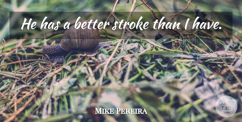 Mike Pereira Quote About Stroke: He Has A Better Stroke...