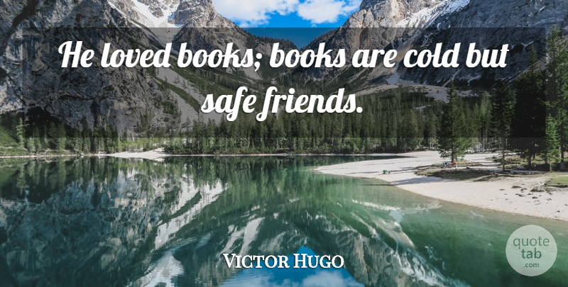 Victor Hugo Quote About Book, Safe, Cold: He Loved Books Books Are...