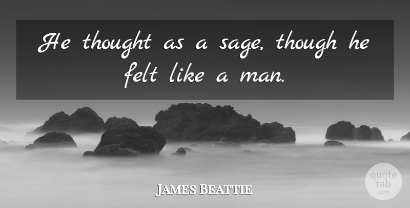 James Beattie Quote About undefined: He Thought As A Sage...