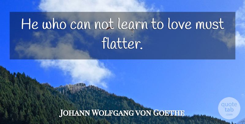 Johann Wolfgang von Goethe Quote About Can Not: He Who Can Not Learn...