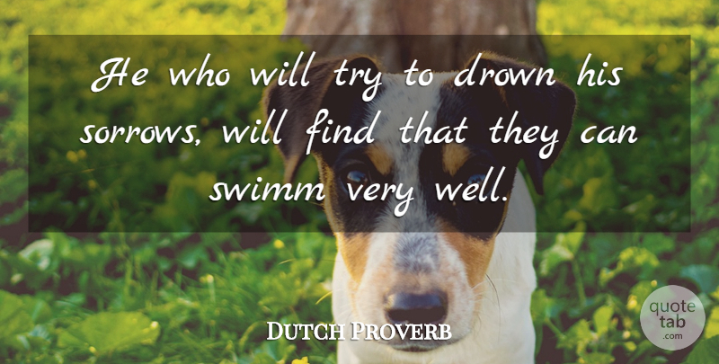 Dutch Proverb Quote About Drown: He Who Will Try To...