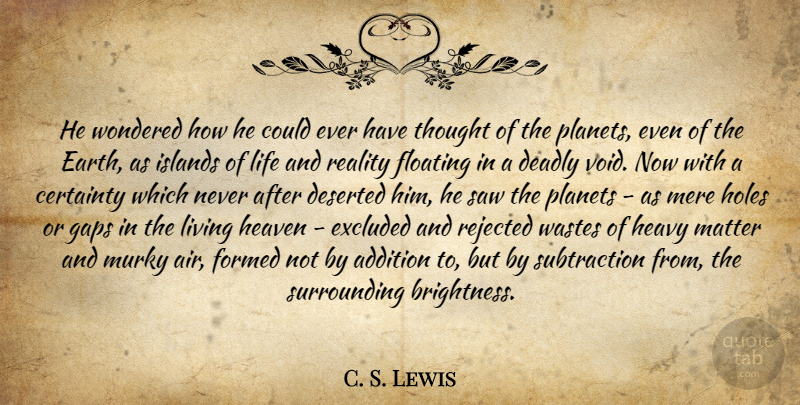 C. S. Lewis Quote About Reality, Air, Islands: He Wondered How He Could...