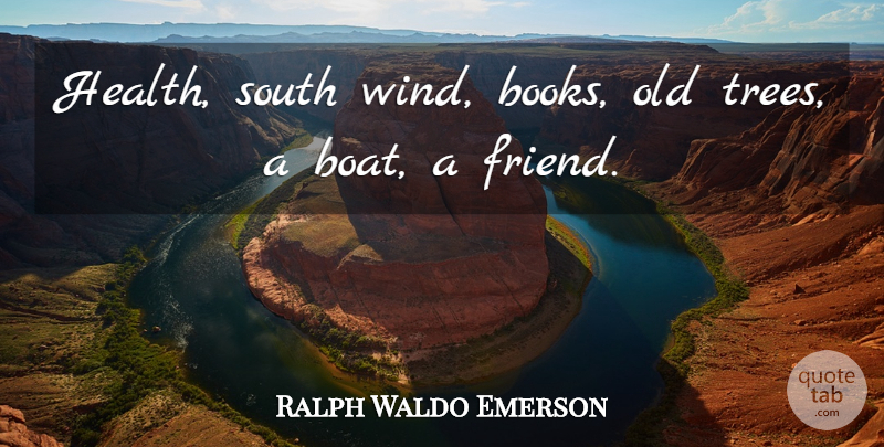 Ralph Waldo Emerson Quote About Happiness, Book, Wind: Health South Wind Books Old...