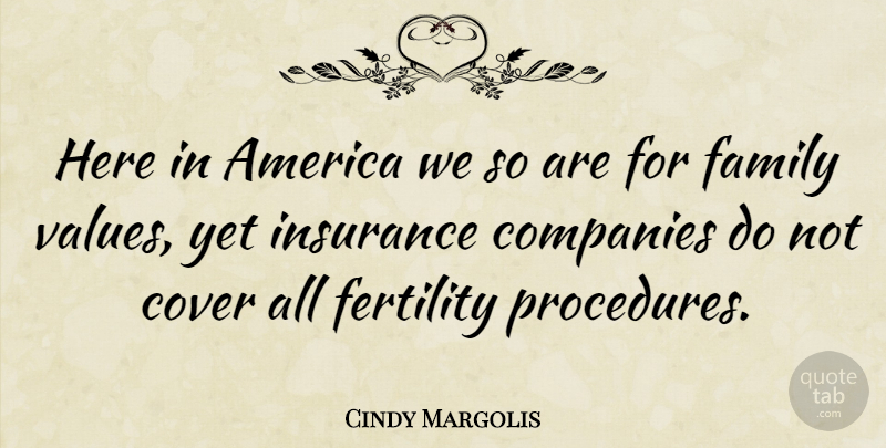 Cindy Margolis Quote About America, Fertility, Procedures: Here In America We So...