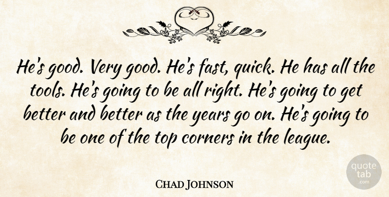 Chad Johnson Quote About Corners, Top: Hes Good Very Good Hes...