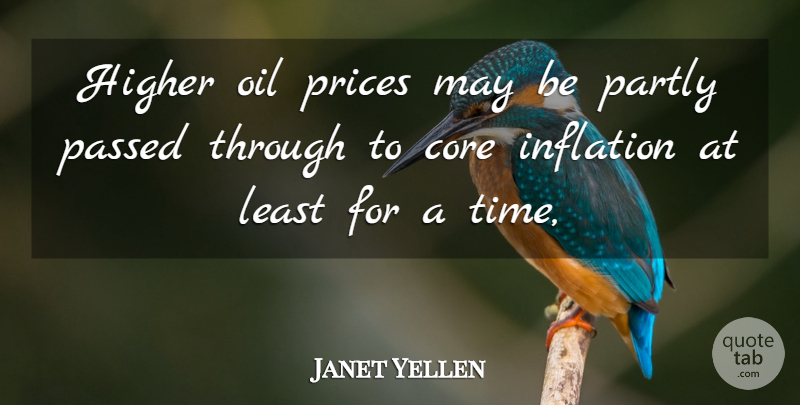 Janet Yellen Quote About Core, Higher, Inflation, Oil, Partly: Higher Oil Prices May Be...